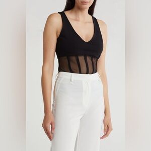 New  BCBGMAXAZRIA Corset Knit Bodysuit Sz. Xs